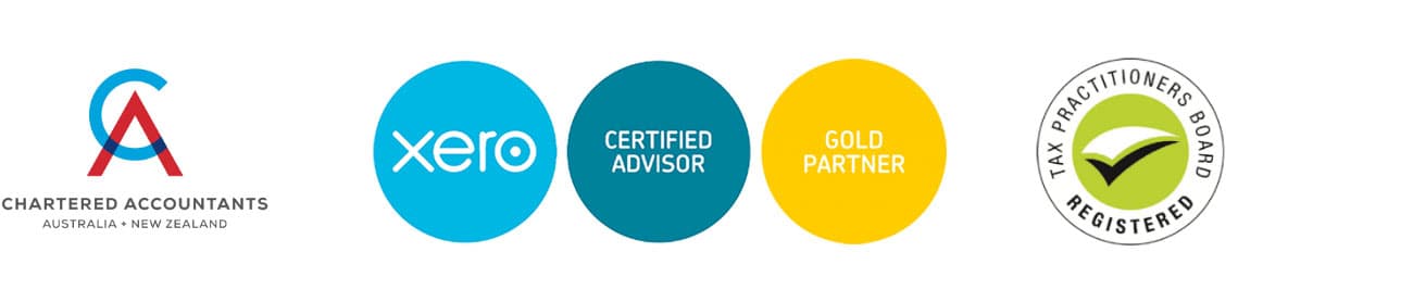 Chartered Accountants Australia + New Zealand, Xero Certified Advisor, Xero Gold Partner, Tax Practitioners Board Registered